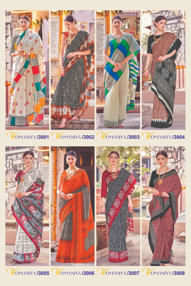 Womaniya Vol 30 By Apple Daily Wear Printed Bhagalpuri Sarees Wholesale Online
